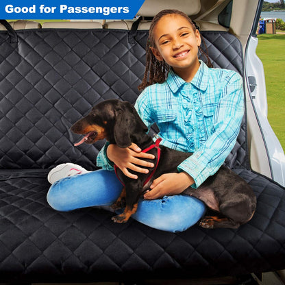 Heavy-Duty Waterproof Nonslip Pet Car Seat Cover Protector for Dogs - Universal Fit for Vehicles, Trucks, and SUVs (Black)