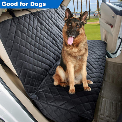 Heavy-Duty Waterproof Nonslip Pet Car Seat Cover Protector for Dogs - Universal Fit for Vehicles, Trucks, and SUVs (Black)