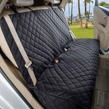 Heavy-Duty Waterproof Nonslip Pet Car Seat Cover Protector for Dogs - Universal Fit for Vehicles, Trucks, and SUVs (Black)