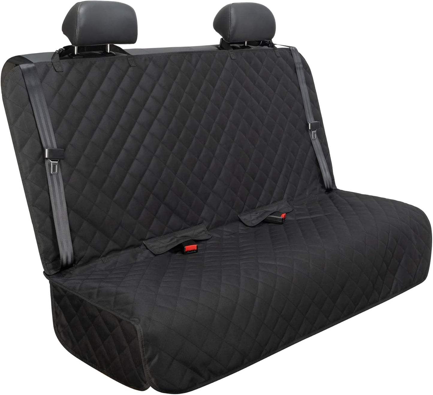 Heavy-Duty Waterproof Nonslip Pet Car Seat Cover Protector for Dogs - Universal Fit for Vehicles, Trucks, and SUVs (Black)